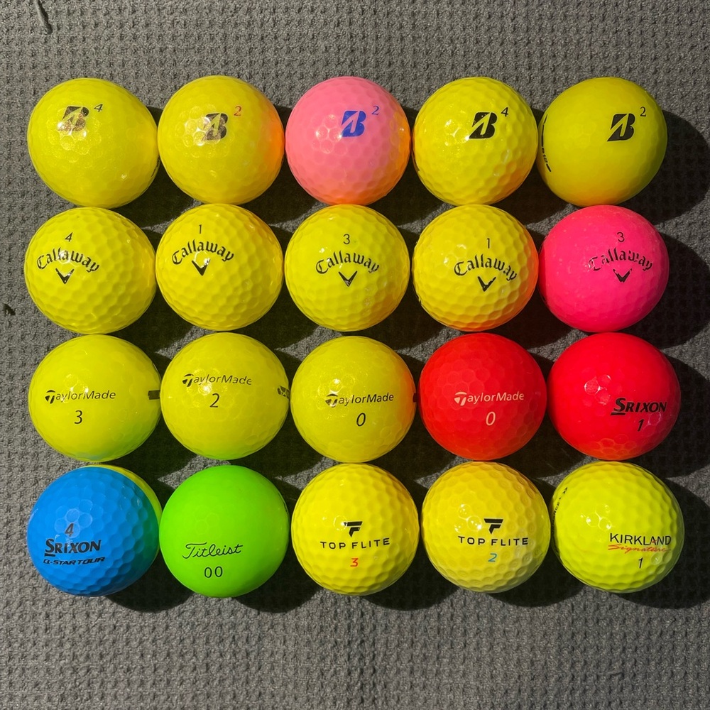 20 Neon Golf Balls